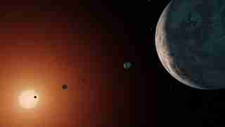 Artists concept of TRAPPIST-1 system