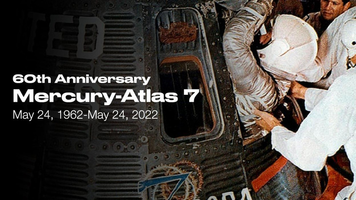 Mercury-Atlas 7 mission anniversary logo