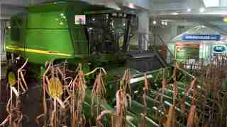 Combine tractor in exhibit